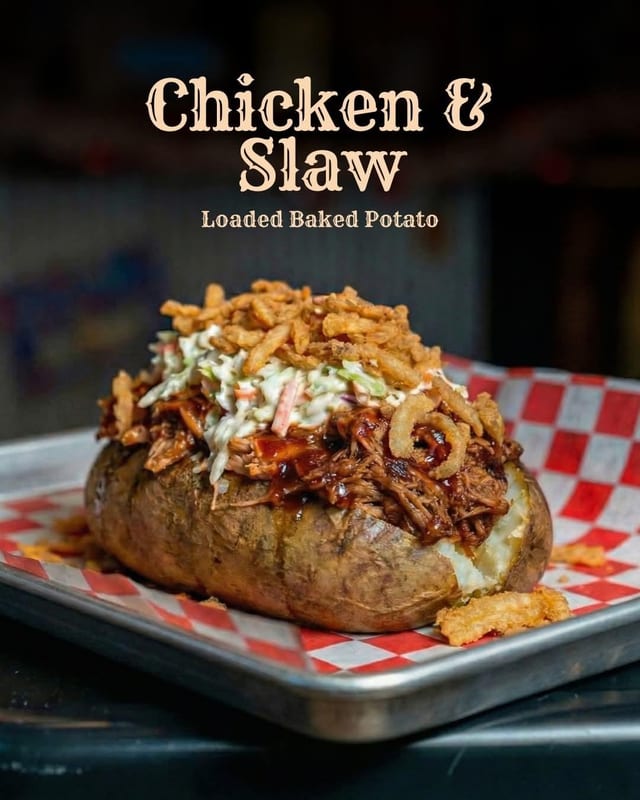 Chicken & Slaw Stuffed Potato.
