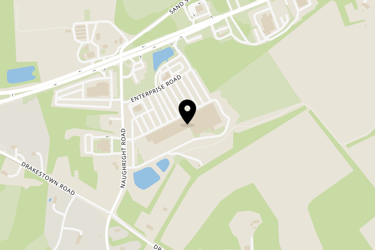 Map showing the location of The BBQ Pit Restaurant & Catering Co on 7 Naughright Rd in Hackettstown